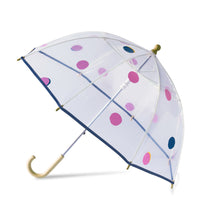 Lade das Bild in den Galerie-Viewer, Kids transparent dome umbrella - POLKA DOTS - lilac/navy