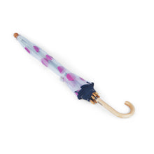 Lade das Bild in den Galerie-Viewer, Kids transparent dome umbrella - POLKA DOTS - lilac/navy