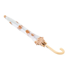 Lade das Bild in den Galerie-Viewer, Kids transparent dome umbrella - POLKA DOTS - caramel/beige