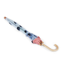 Lade das Bild in den Galerie-Viewer, Kids transparent dome umbrella - POLKA DOTS - black/coral pink

