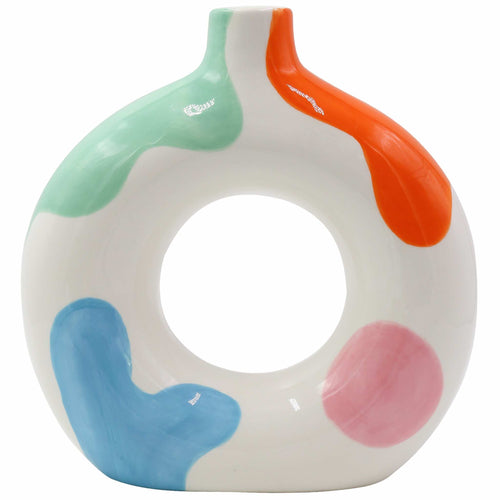 Que Rico Josefina Keramik Vase Handbemalt   