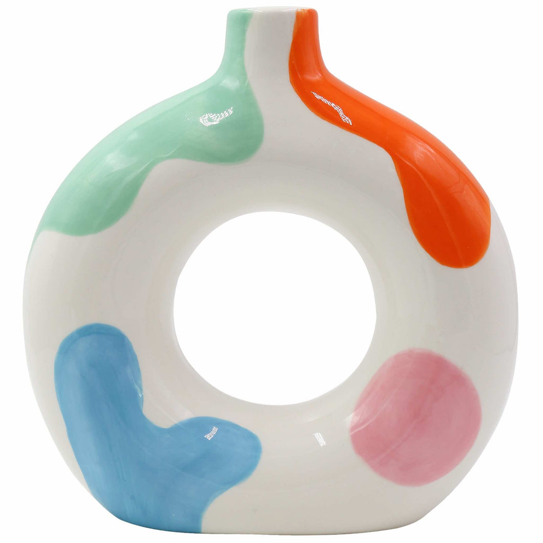 Que Rico Josefina Keramik Vase Handbemalt   