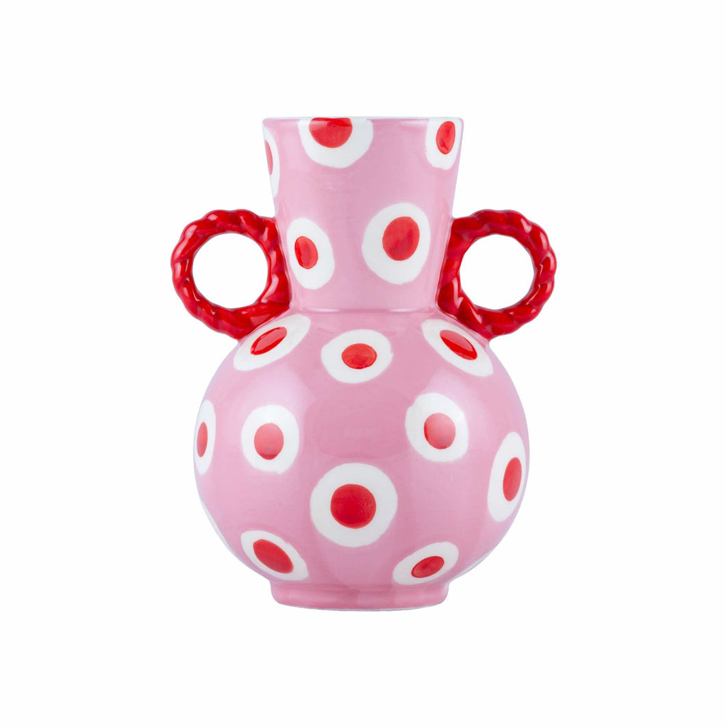 Que Rico Rosalía Keramik Vase Handbemalt   