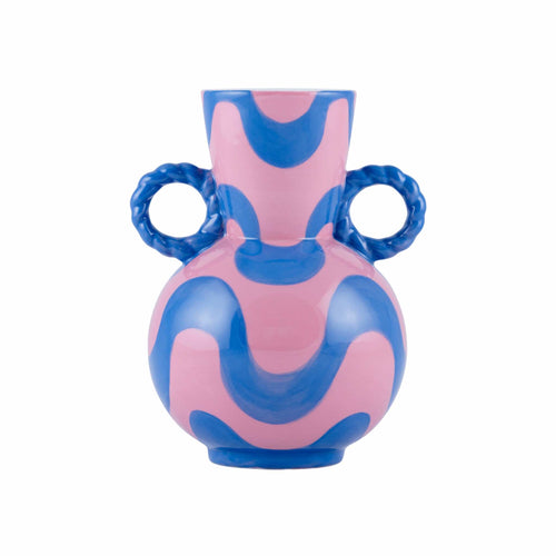 Que Rico Rosalía Keramik Vase Handbemalt   