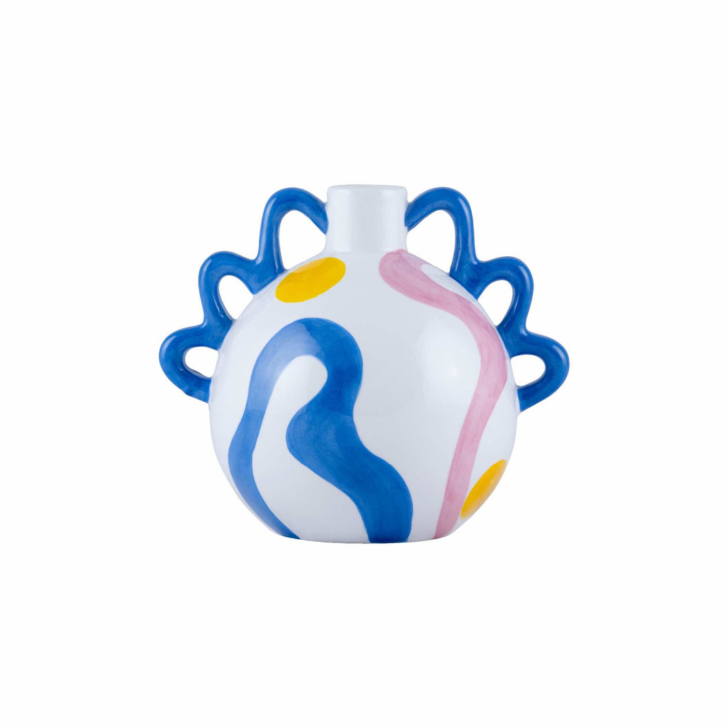Que Rico Isidora Keramik Vase Handbemalt   
