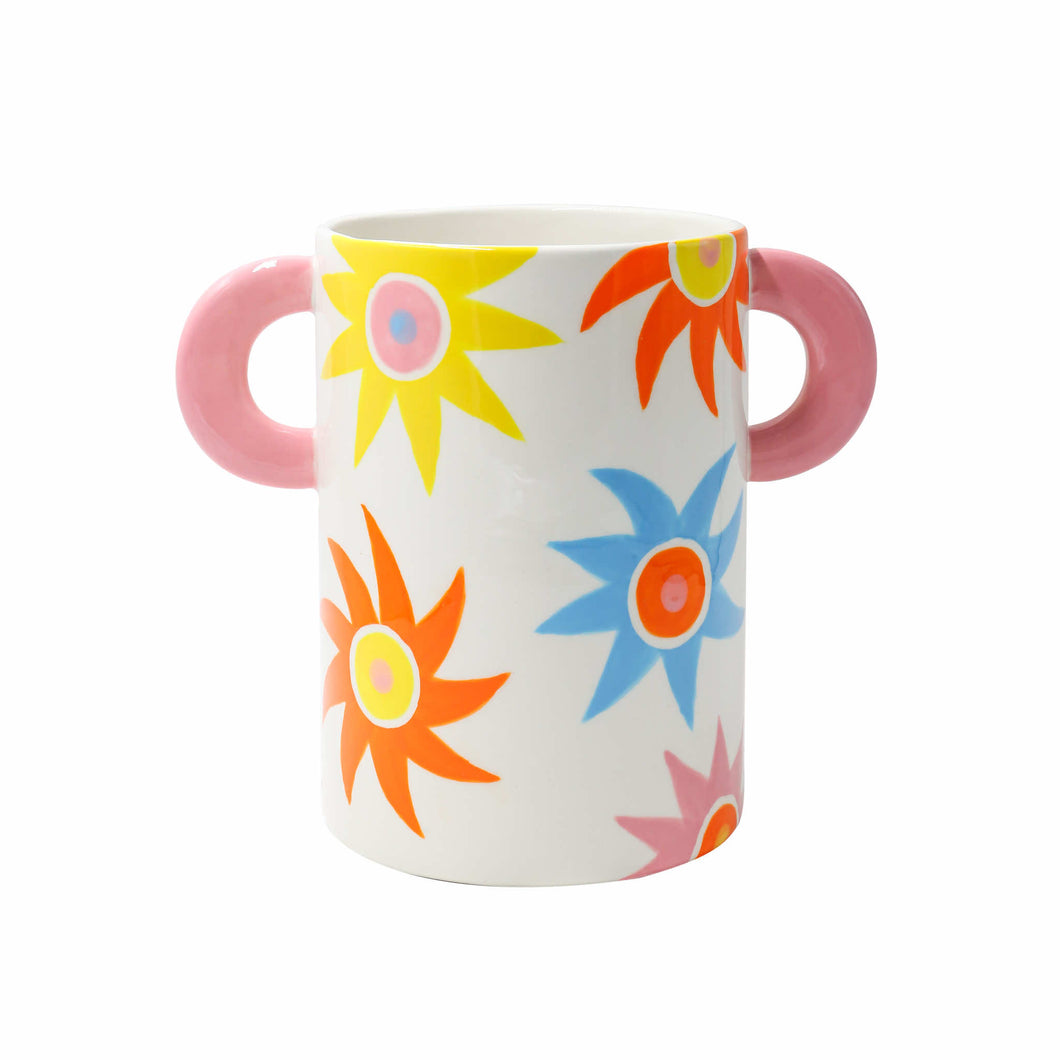 Que Rico Ricardo Keramik Vase Handbemalt   