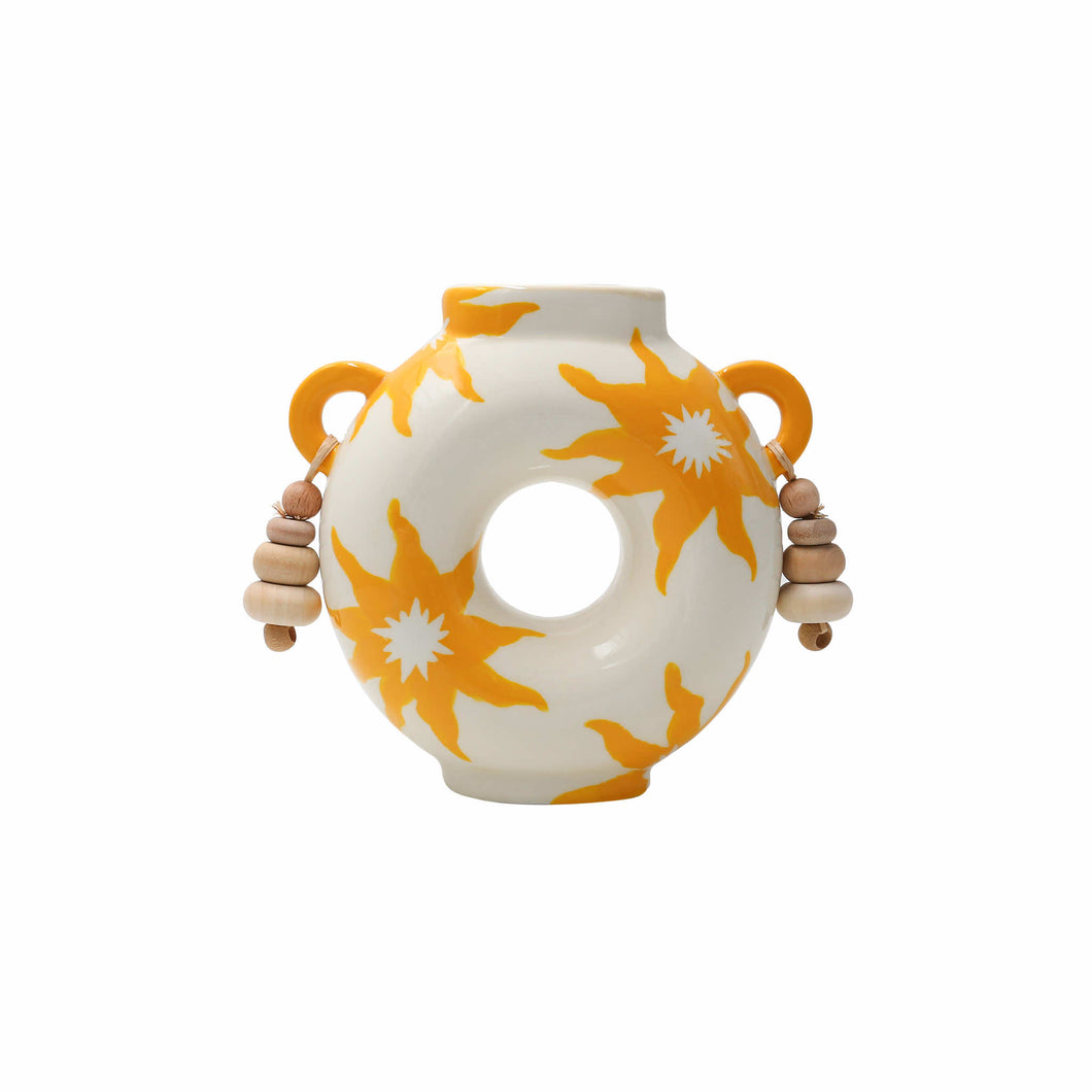 Que Rico Silvia Keramik Vase Handbemalt   