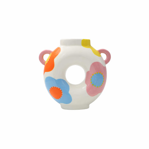 Que Rico Silvia Keramik Vase Handbemalt   