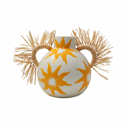 Que Rico Fernanda Keramik Vase Handbemalt   