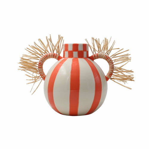 Que Rico Fernanda Keramik Vase Handbemalt   