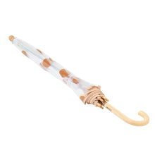 Lade das Bild in den Galerie-Viewer, Kids transparent dome umbrella - POLKA DOTS - caramel/beige
