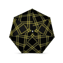 Lade das Bild in den Galerie-Viewer, ANATOLE folding umbrella - Alwyne - black and chartreuse tweed
